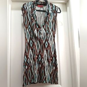 Drape neck summer dress